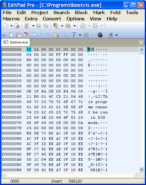  Heksadecimal editor 