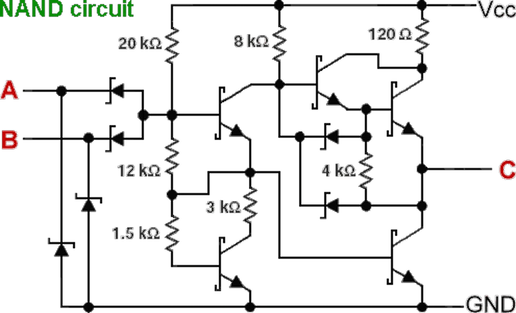  Scheme of NO logic integrated circuit 