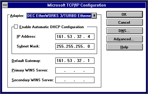  Network settings 