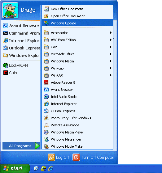  Menus of Software 