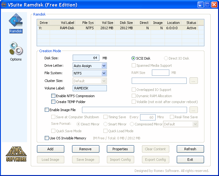  Introduce the RAM-Disk and sizing 