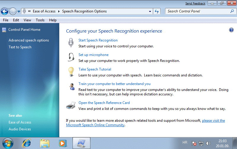  Speech Recognition Options 