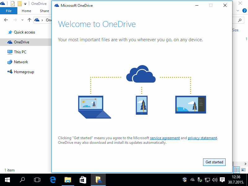  Retrieving services 'OneDrive' 