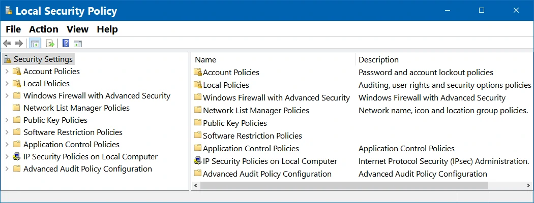  Local Security Policy 
