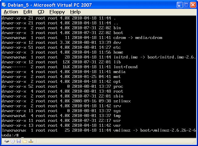  Root directory of operating system 