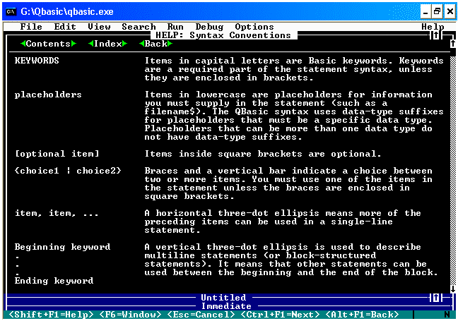  QBasic - Syntax 