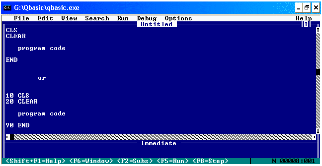  QBasic program code 