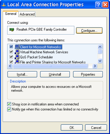  Configuration of NIC 