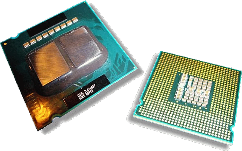  Cores and pins of processor 