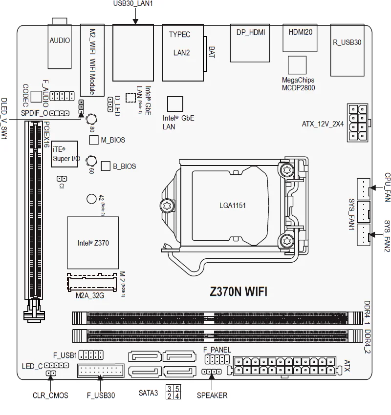  Drawing of 'Z370N Wi‑Fi' 