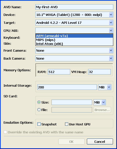  Choice of device processor 