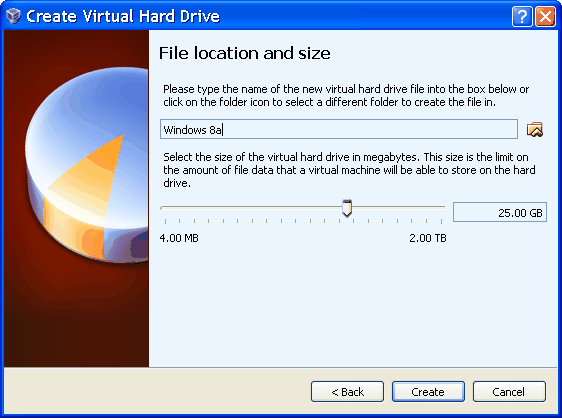  Size of virtual disk 
